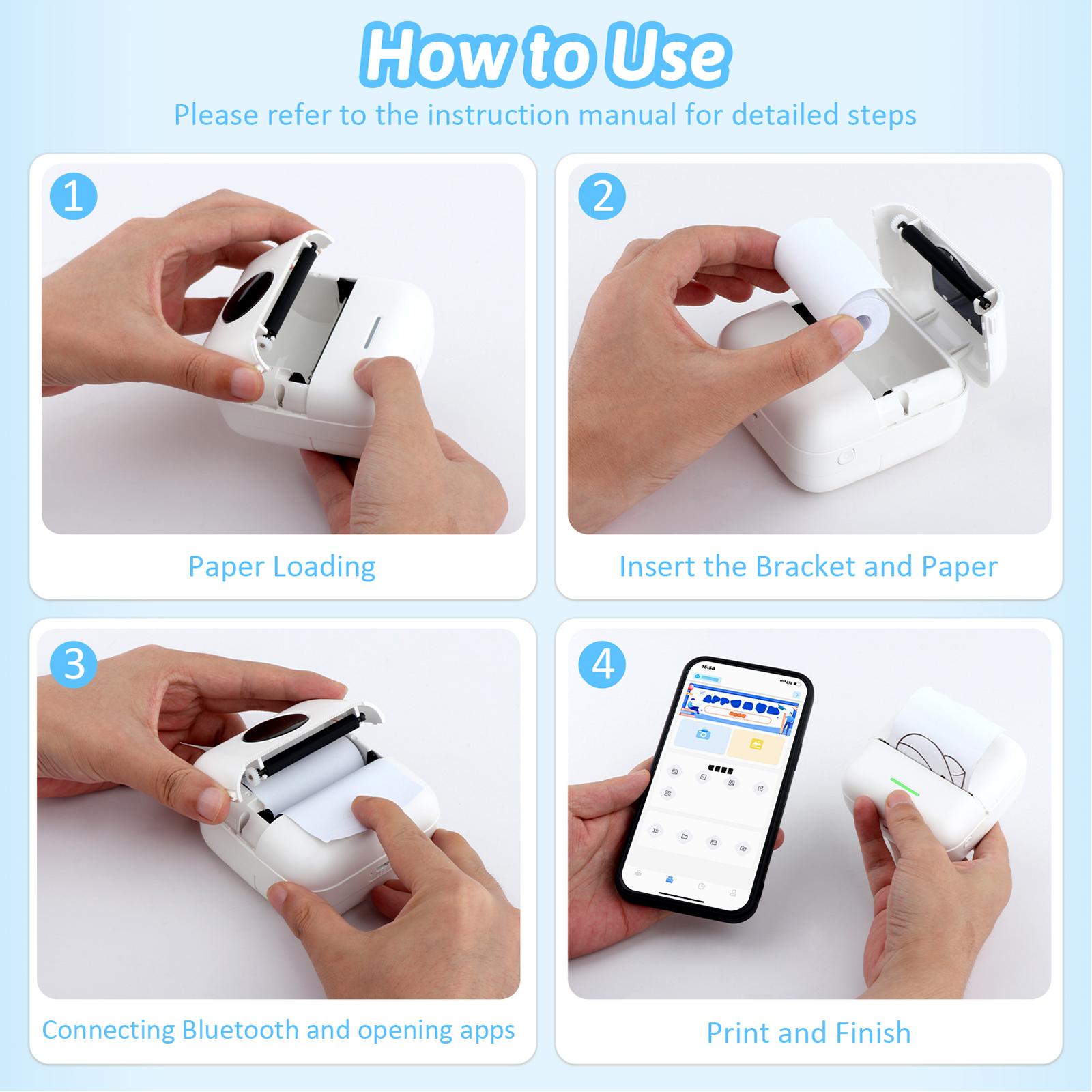 Portable Thermal Printer with  - Printer Paper 评论和价格