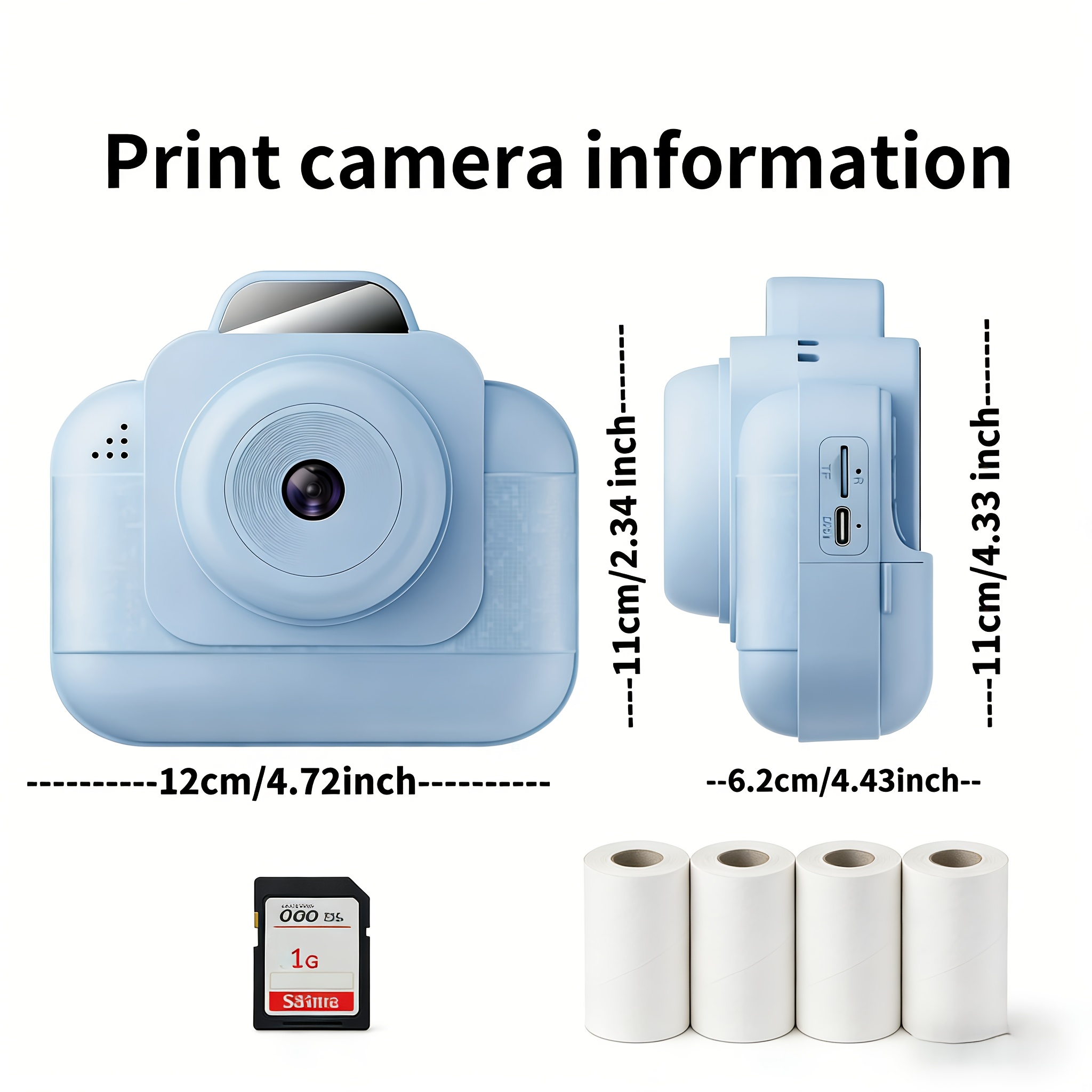 Portable photo printer (blue)  - Printer Paper 评论和价格