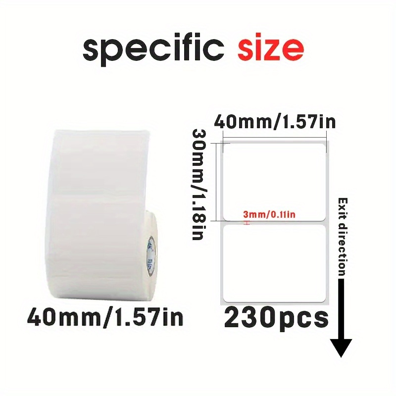 6 Rolls 40x30mm Thermal Label  - Label Maker 评论和价格